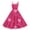 Pink, variant on LWavelet Valentine's 2026 Spaghetti Strap Pink-White Stripe Dress for Women, Red-Pink Heart Pattern Fitted Waist Flared Sundresses Vermilion S