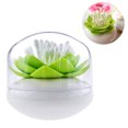 thumbnail image 1 of Clearance:Cotton Swab Organizer Lotus Shape Swab Cosmetic Storage Toothpick Container Bathroom Decor Storage Box, 1 of 5