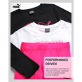 thumbnail image 3 of Conjunto de leggings PUMA de manga larga para niñas, estilo deportivo, 3 piezas, 3 of 7