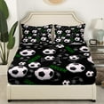 thumbnail image 2 of Erosebridal Soccer Fitted Sheet Set Twin,Sports Theme Bedding Twin Size,Teen Men(No Top Sheet), 2 of 6