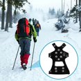 thumbnail image 6 of Ice Cleats for Shoes and Boots Non Slip Gripper Spike Ice Traction Cleats Walk Traction Cleat Durable Ice Snow Grips for Shoes, Boot with 10 Steel Studs Crampons Black L, 6 of 6