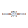 thumbnail image 3 of 0.65 Carat Prong Set Solitaire Diamond Engagement Ring Band in 14K Rose Gold (Ring Size 5), 3 of 5
