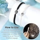 thumbnail image 5 of Pulsera de pareja de 100 idiomas Pulsera de pareja con proyección LOVE Pulsera de traje blanco y negro con piedra Pulsera de tarjeta de pareja, 5 of 6