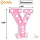 thumbnail image 5 of Letrero en forma de Y con purpurina rosa Pooqla, 5 of 7