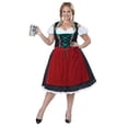 thumbnail image 3 of Womens Plus Size Oktoberfest Fraulein Costume 3X Red, 3 of 3