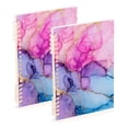 thumbnail image 2 of Haosy Pink Purple Blue Marble Notebooks 1-subject Journal 60 Sheets A5 College Ruled Paper Detachable Ring 8.3"x5.7", 2 of 8