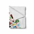 thumbnail image 2 of Christmas Soft Flannel Fleece Throw Blanket, Traditional Noel Theme with Pine Tree Snowman Penguin Socks and Reindeer, Cozy Plush for Indoor and Outdoor Use, 50" x 60", Multicolor, by Ambesonne, 2 of 6