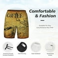 thumbnail image 5 of Balery Coffee Vintage Mens Swim Trunks Swim Shorts for Men Quick Dry Inseam Beach Shorts with Compression Liner Pocket-X-Large, 5 of 9
