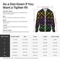 thumbnail image 6 of Picia Mardi Gra Geometric Women's Men's UPF 50+ Sun Protection Hoodie Shirt Long Sleeve SPF Fishing Outdoor UV Hiking Lightweight Shirts-XX-Large, 6 of 9
