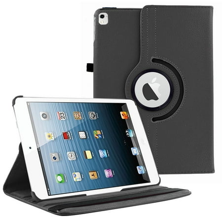 1st Generation Ipad Rubber Case iPad Pro 12.9 (1st Generation) Case by KIQ 360 PU Leather Swivel Case Rotating Fitted Slim Cover Multi-View for (2015 Release) Apple iPad Pro 12.9-inch (Black) ()