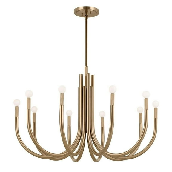 10 Light Chandelier-27.25 inches Tall and 40.25 inches Wide-Champagne Bronze Finish Bailey Street Home 147-Bel-5016880
