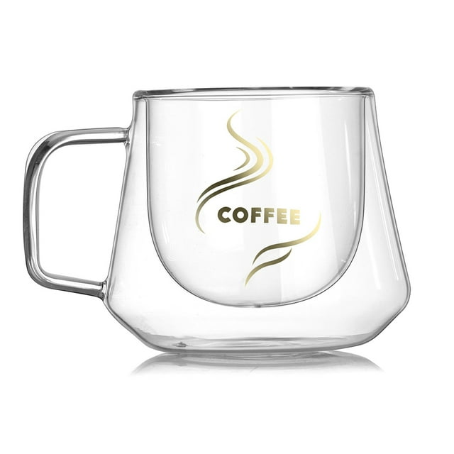 Double Coffee Mugs With Handle Mugs Drinking Insulation Double Wall Glass Tea Cup Gift Drinkware Milk