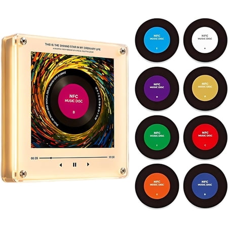 Magnetic Fridge Music Player Mini Vinyl Record Magnet Retro Audio Decor for Kitchen Office