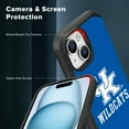 thumbnail image 5 of Apple iPhone 15 Plus (6.7) / Apple iPhone 14 Plus (6.7) - Licensed NCAA University of Kentucky Wildcats logo on Light Blue Textured Dual Layer Case, 5 of 5