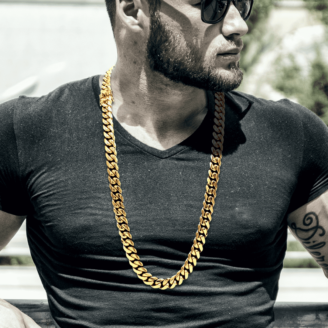 Cuban Link Necklace 18k Gold Plated 