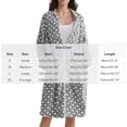 thumbnail image 2 of Flannel Zip-Up Robes For Women, Polka Dot Long Sleeve Housecoat, Ladies Winter Warm Fleece Mid Bathrobe S-XL, 2 of 3