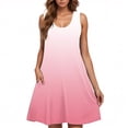 thumbnail image 5 of Ashirexll Robes d'Été pour Femmes, Robes Décontractées pour Femmes, Jupe Sans Manches à Col Rond Longueur Genou Imprimée Tendance Mode pour Dames, 5 of 5