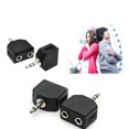 thumbnail image 4 of Dosaele 2 Pcs Headphone Adapter Audio Splitter Professional Audio Adapter Blackl Microphone Adapter Audio Converter, 4 of 4