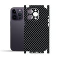 thumbnail image 2 of IPG Compatible with iPhone 14 Pro Max Decorative Carbon Fiber Vinyl Back and Sides Full Protection Anti Scratch Skin Guard - 3D Surface - Easy to Install for 14 Pro Max (Black Carbon Fiber), 2 of 5