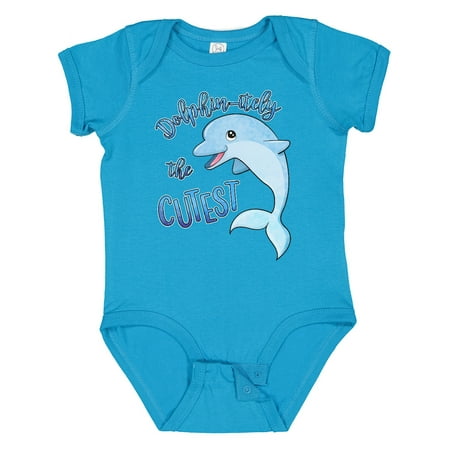 

Inktastic Dolphin-itely the Cutest Boys or Girls Baby Bodysuit