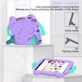 thumbnail image 5 of ELEHOLD Kids Friendly Case for iPad 9th/8th/7th Gen 2021/2020/2019, EVA + Hard PC Hybrid Shockproof Full Protective Multi-Angle Kickstand Cute Rugged Cover with Handle Grip for iPad 10.2 Inch,purple, 5 of 8