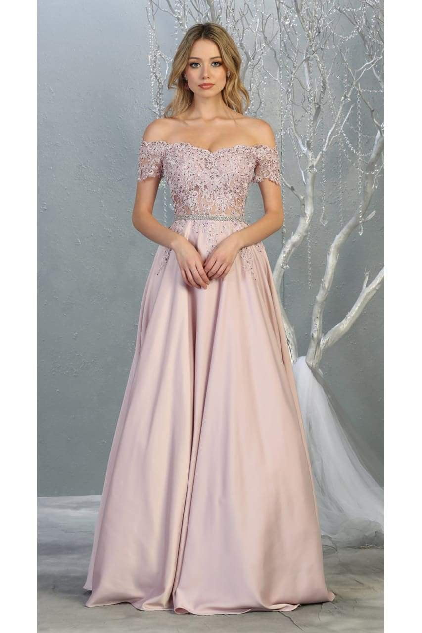 Off Shoulder Evening Gown