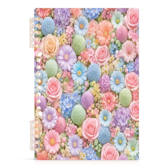 A5 Spiral Notebook 60 Sheets 80gsm Paper Ruled Journal Colorful Floral Art