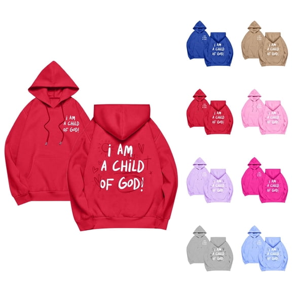 Christian Hoodie for Women 2025 Long Sleeve Y2K Graphic Christian Hooded Sweatshirt with Pockets Pullover Top