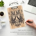 thumbnail image 5 of Wobogo Two Owls Sitting on Opposite Branches Acrylic A4 Clipboards Silver Clip Stardard Size 9×12.5in Office Decorative for Students Workers, 5 of 10