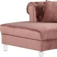 thumbnail image 2 of HomeRoots 524216 Velvet Curved Corner Sectional, Pink - 4 Piece, 2 of 5