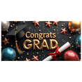 thumbnail image 3 of Graduation Party Supplies Congrats Grad Banner Backdrop Background with Balloons and Confetti Decorations for Graduation Ceremony Celebration Classroom Event, 3 of 4