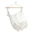 thumbnail image 3 of Hassch Hammock Chair for Indoor & Outdoor, Hanging Rope Swing Chair for Bedroom, Balcony, Garden, Patio, Poolside, Backyard, Beige, 3 of 8
