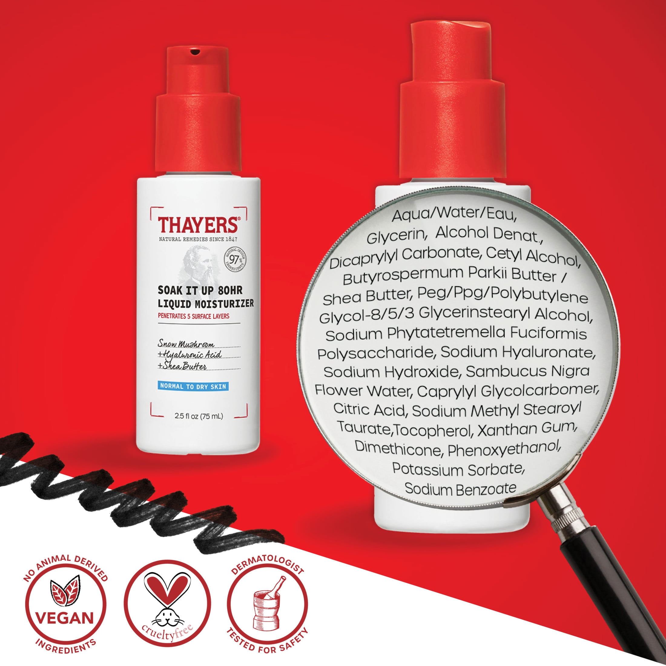 Thayers Face Care Soak it up 80hr Liquid Moisturizer, 2.5 fl oz