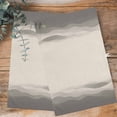 thumbnail image 4 of Grey Beige Ombre 1 Pack Kitchen Towel, Water Absorbent Dish Towel, Minimalist Ocean Waves Linen Decorative Hand Towels - Quick Drying Cloth for Cooking Baking, 18x28 Inch, 4 of 8