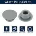 thumbnail image 3 of 10 piezas de tapones para agujeros de 1/2 pulgada (12 mm) que se ajustan a agujeros de 9 mm, tapón impermeable, tapón de tubo, gris, 3 of 6