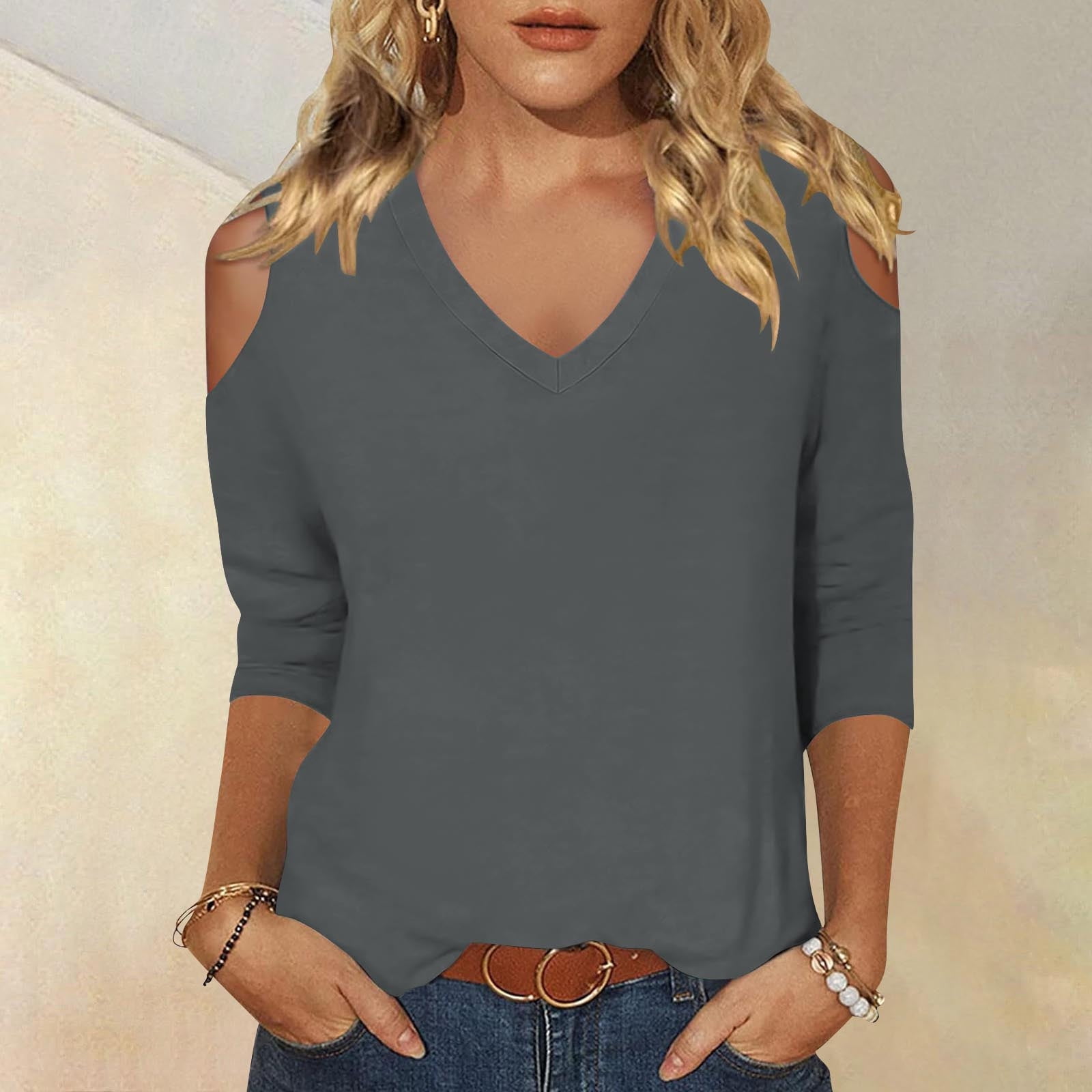 Long Sleeve Shirt Women Ladies Fashion Solid Color Long Sleeve Square Neck Button Shirt Woman Casual Loose Top Womens Long Sleeve Tops Women's Long Sleeve Tops Long Sleeve Shirts Women