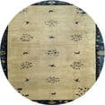 thumbnail image 1 of Ahgly Company Indoor Round Traditional Brownish Green Oriental Area Rugs, 4' Round, 1 of 6