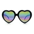 thumbnail image 5 of Womens Lolita Rainbow Mirror Lens Thick Plastic Heart Shape Sunglasses Black, 5 of 8