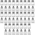 thumbnail image 2 of Juego de mini saleros y pimenteros, transparentes, recipientes de vidrio para especias, tarros portátiles para cocina, picnics y bodas, 50 unidades, 2 of 6