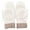 White, variant on Women's Knitted Fingerless Mitten Gloves with Faux Fur Lining