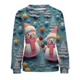 thumbnail image 4 of Kcodviy Chandails en Molleton de Noël pour Femmes Chandail Graphique Mignon Vêtements de Magasinage Manches Longues Col Rond Chandail Boho, 4 of 5