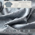 thumbnail image 4 of Pure Era 3pc Duvet Cover Set-Jersey Knit Cotton 100% T-Shirt Cotton-Super Soft Stretchy Zipper Closure-California King,Blueish Gray, 4 of 5