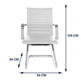 thumbnail image 2 of Silla de Escritorio Fija con Base Tipo Trineo y Brazos | Diseño Ejecutivo Moderno para Visita de Uso Rudo, 2 of 6