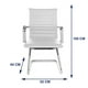 thumbnail image 2 of Silla de Escritorio Fija con Base Tipo Trineo y Brazos | Diseño Ejecutivo Moderno para Visita de Uso Rudo, 2 of 6