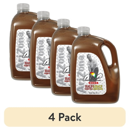 (4 pack) AriZona Arnold Palmer Zero Half & Half Iced Tea Lemonade, 128.0 FL OZ