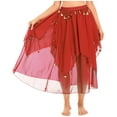 thumbnail image 3 of DPOIS Women Belly Dance Skirts Long Chiffon Training Performance Dancing Skirt, 3 of 4