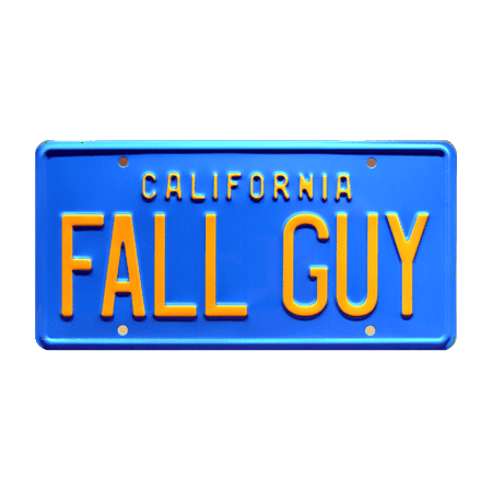 The Fall Guy Truck Fall Guy | Colt Seavers' GMC Pickup Truck | FALL GUY | Metal Stamped Replica Prop License Plate ()