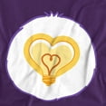 thumbnail image 3 of Care Bears Cousins Bright Heart Racoon Belly Kids T Shirt for Youth Boys and Girls, Purple, Large, 3 of 3