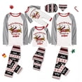 thumbnail image 2 of Pijamas familiares a juego de Navidad, conjunto de pijamas de Dachshund a través de la nieve gris, 2 of 3