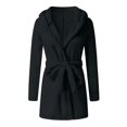thumbnail image 1 of Women Winter Long Shawl Collar Robe Coat with Pockets for Home and Outdoor Wear, 1 of 3